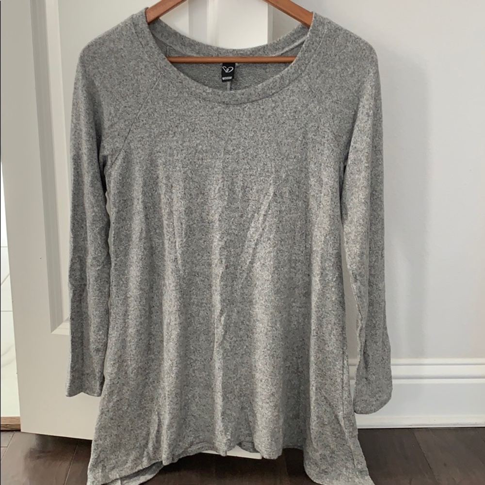 Heather Gray Tunic Top by Windsor One Size